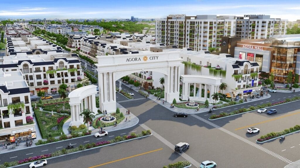 Cổng chào Mùa Vàng Agora City