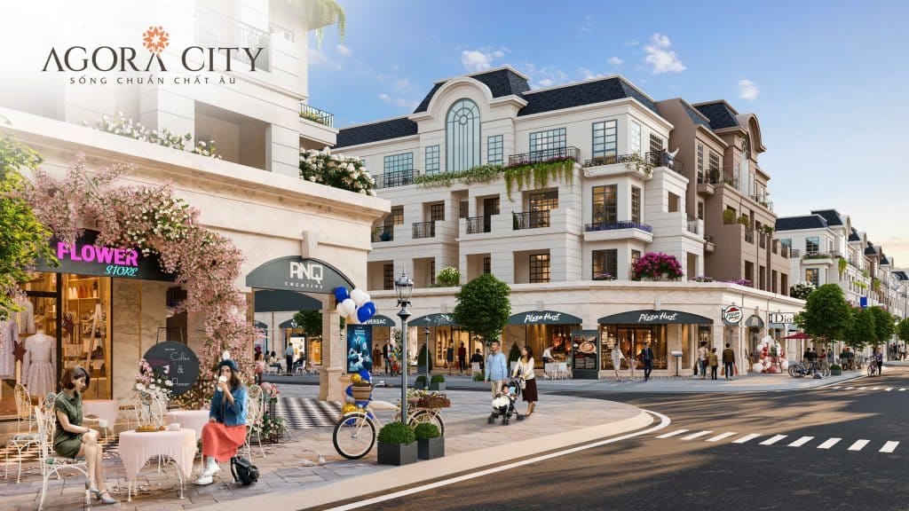 Mẫu nhà phố shop house liền kề - agora city