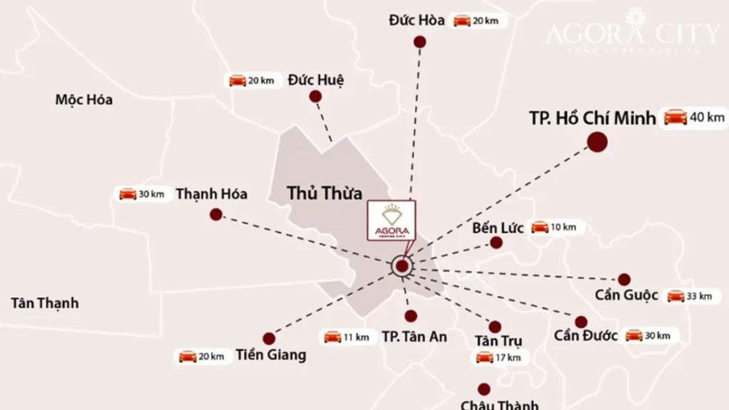 Vị trí dự án agora city và sơ đồ giao thông kết nối